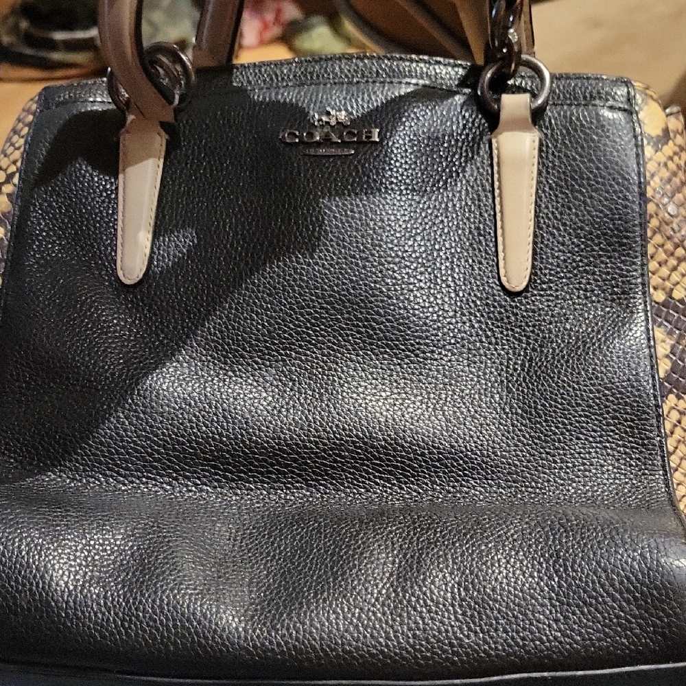 Coach Black and Brown Satchel